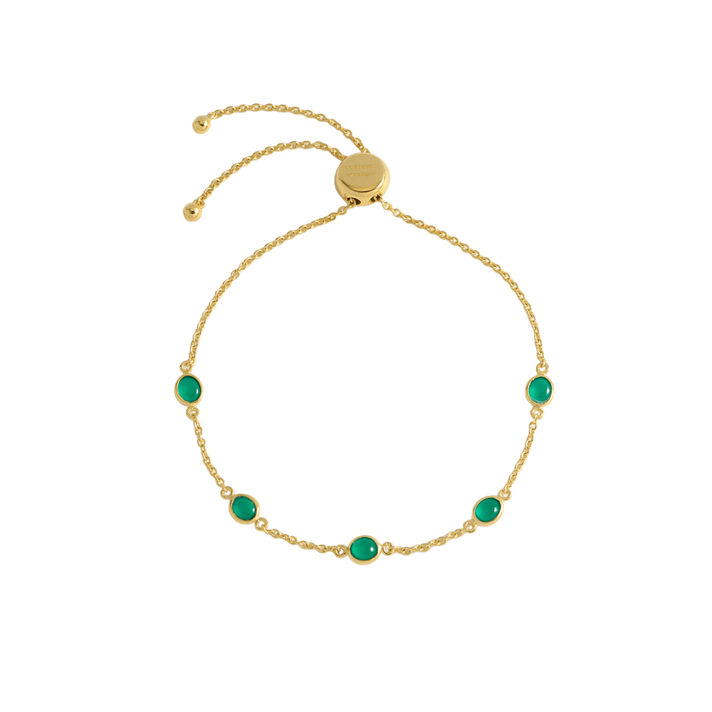 Estella Bartlett Green Onyx Pebble Bracelet